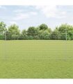 vidaXL Embedded Fence Post 5 pcs Silver 200 cm Powder-Coated Steel