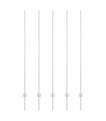 vidaXL Embedded Fence Post 5 pcs Silver 200 cm Powder-Coated Steel