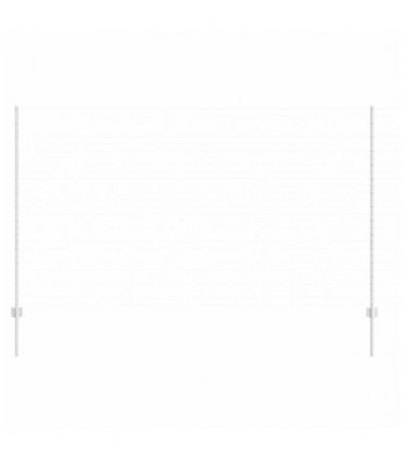 vidaXL Embedded Fence Post 5 pcs Silver 200 cm Powder-Coated Steel