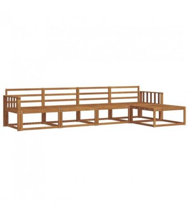 vidaXL Outdoor Sofa Set 5 pcs Natural Solid Acacia Wood