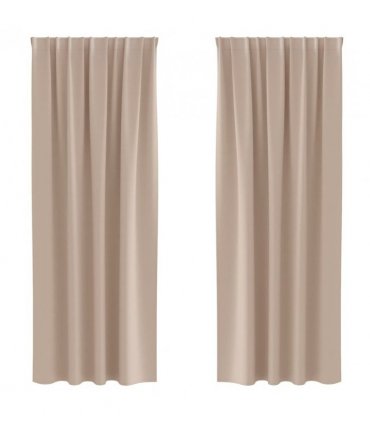 vidaXL Blackout Curtains with Rings 2 pcs Taupe 245 x 140 cm Polyester