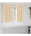 vidaXL Blackout Curtains with Rings 2 pcs Cream 140 x 140 cm Polyester
