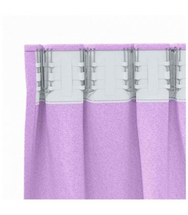 vidaXL Blackout Curtains with Rings 2 pcs Purple 260 x 140 cm