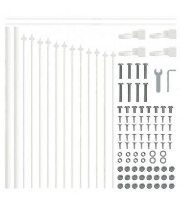 vidaXL Garden Fence Woerden White