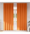 vidaXL Blackout Curtains with Rings 2 pcs Bright Orange 260 x 140 cm