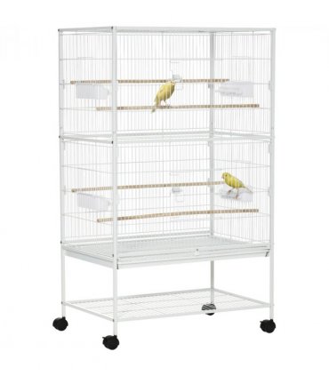 Large Bird Cage Budgie Cage for Finch Canaries Parrot with Stand White