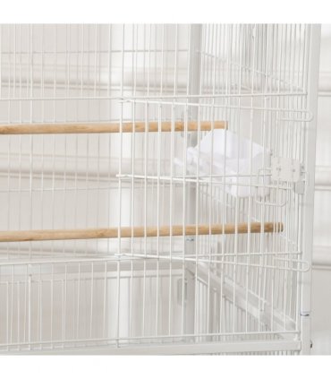 Large Bird Cage Budgie Cage for Finch Canaries Parrot with Stand White