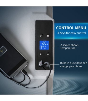 Car Refrigerator, Portable 12/24V 50L Fridge Freezer, Down to -20??HOMCOM