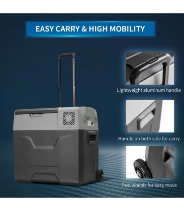 Car Refrigerator, Portable 12/24V 50L Fridge Freezer, Down to -20??HOMCOM