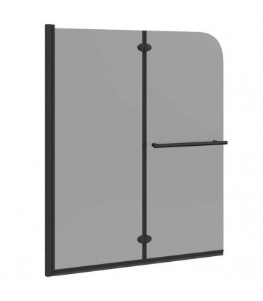 vidaXL Shower Enclosure Black 95 x 140 cm ESG Glass and Aluminium