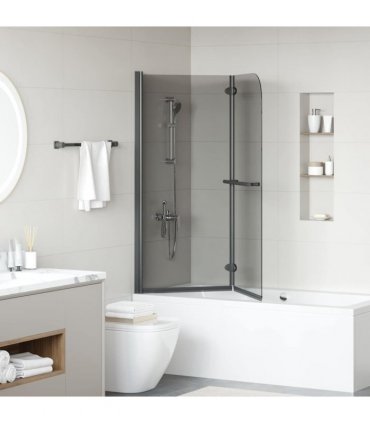 vidaXL Shower Enclosure Black 95 x 140 cm ESG Glass and Aluminium