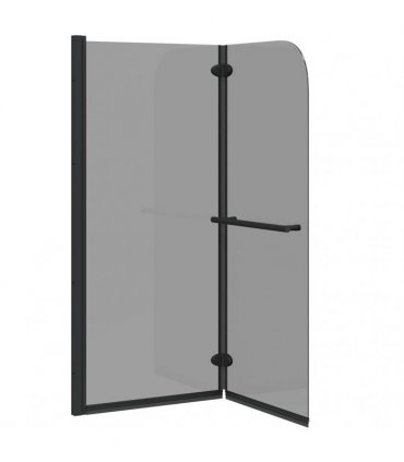vidaXL Shower Enclosure Black 95 x 140 cm ESG Glass and Aluminium