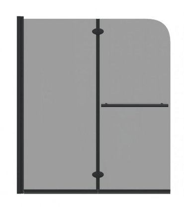 vidaXL Shower Enclosure Black 95 x 140 cm ESG Glass and Aluminium