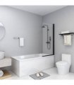 vidaXL Shower Enclosure ESG 68x130 cm Black