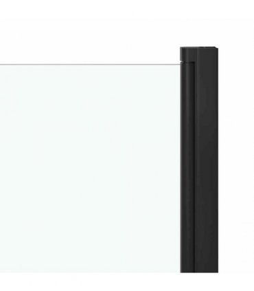 vidaXL Shower Enclosure ESG 68x130 cm Black