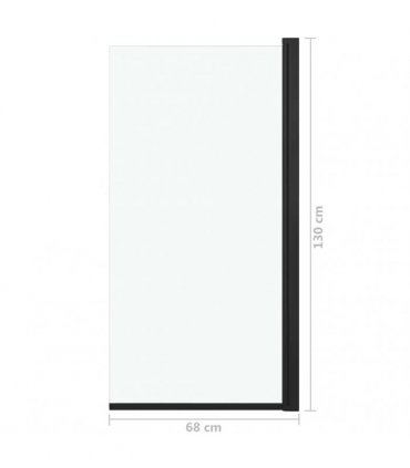 vidaXL Shower Enclosure ESG 68x130 cm Black