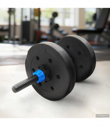 vidaXL Weight Plates 4 pcs 10 kg Black Cemment and Iron Sand Mixture
