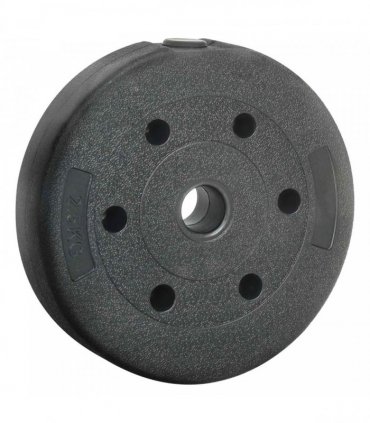 vidaXL Weight Plates 4 pcs 10 kg Black Cemment and Iron Sand Mixture