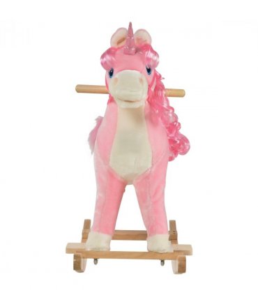 Kids Rocking Unicorn Ride-On Horse Pink 62H x 74L x 33Wcm 36-72 Mnths