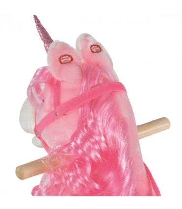 Kids Rocking Unicorn Ride-On Horse Pink 62H x 74L x 33Wcm 36-72 Mnths
