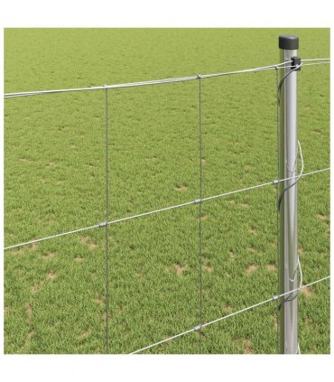 vidaXL Field Fence Silver