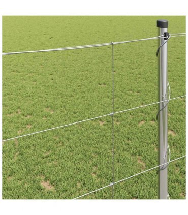 vidaXL Field Fence Silver