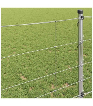 vidaXL Field Fence Silver
