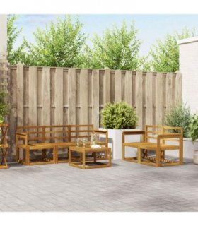 vidaXL Outdoor Sofa Set 6 pcs Natural