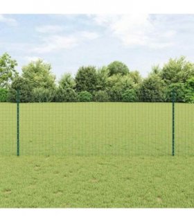 vidaXL Embedded Fence Post 5 pcs Green 140 cm Powder-Coated Steel