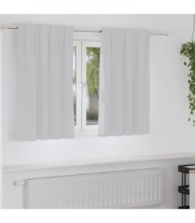vidaXL Blackout Curtains with Rings 2 pcs Pale Grey 140 x 140 cm