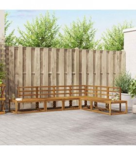 vidaXL Outdoor Sofa Set 6 Piece Natural Solid Acacia Wood