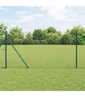 vidaXL Hexagon Fence Green 1.4 x 25 m PVC