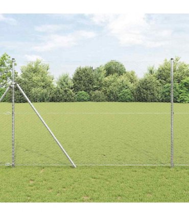 vidaXL Hexagon Fence Silver 1.6 x 10 m Galvanised steel