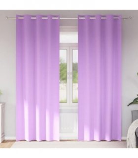 vidaXL Blackout Curtains with Rings 2 pcs Purple 260 x 140 cm