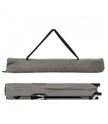 vidaXL Folding Camping Bed Grey 206 x 76 x 74 cm Oxford and Steel