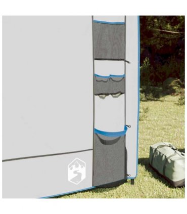 vidaXL Hanging Tent Organiser Grey and Blue 320 x 182 cm Oxford