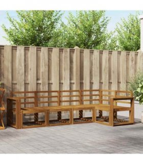vidaXL Outdoor Sofa Set 5 pcs Natural