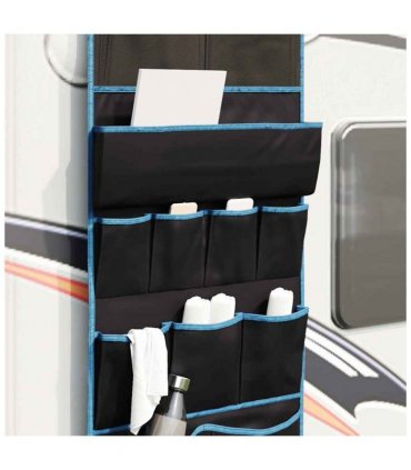 vidaXL Storage Bag with Storage Black and Blue 161 x 58.5 cm Oxford