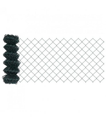 vidaXL Chain Link Fence 10 x 0.8 m Steel Green