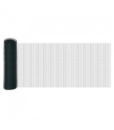 vidaXL Hexagon Fence Green 0.8 x 25 m PVC