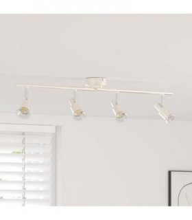 vidaXL Ceiling Spotlight with Spotlights Nickel 70 x 9 x 12.5 cm Steel