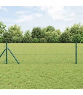vidaXL Hexagon Fence Green 0.5 x 100 m Steel
