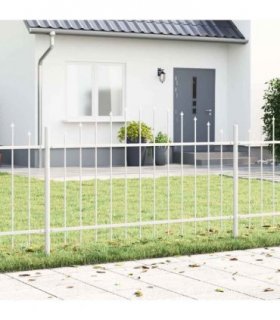 vidaXL Garden Fence Woerden White 170 x 140 cm Powder-Coated Steel