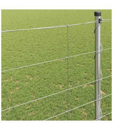 vidaXL Field Fence Silver