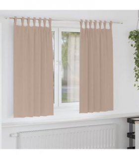 vidaXL Blackout Curtains with Rings 2 pcs Taupe 175 x 140 cm Polyester