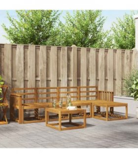 vidaXL Outdoor Sofa Set 6 pcs Natural