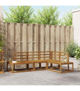 vidaXL Outdoor Sofa Set 4 Piece Natural Solid Acacia Wood