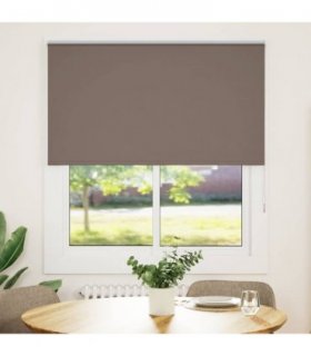 vidaXL Roller Blind Blackout Coffee 120x150 cm Fabric Width 116.6 cm Polyester