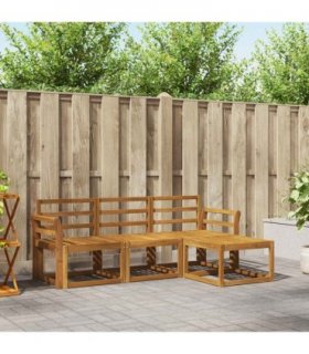vidaXL Outdoor Sofa Set 4 pcs Natural