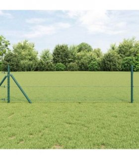 vidaXL Hexagon Fence Green 1 x 10 m PVC
